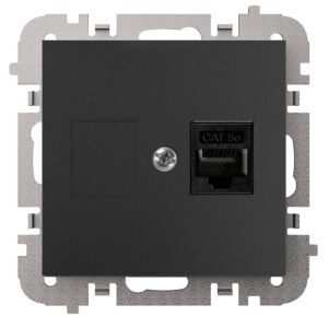 VESTRA MODUŁ CZARNY GNIAZDO KOMPUTEROWE 1X RJ45 ZACISKI ŚRUBOWE