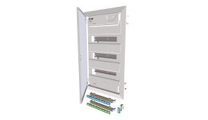 KLV-36UPS-F ROZDZIELNIA PLASTIKOWA PT 36M 3X 12M N+PE IP30 IK05 590X360X100 DRZWI PEŁNE METAL BIAŁY