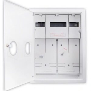 RW-14NN2T3F+18SO ROZDZIELNIA METALOWA LICZNIKOWA PT 2X 3F 18M 575X420X220 DRZWI ZAMEK/SZYBA BIAŁY