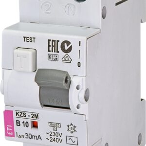 KZS-2M B 10A/30MA/AC DIFFERENTIAL CIRCUIT BREAKER B10A 1P+N 2M 30MA AC 10KA