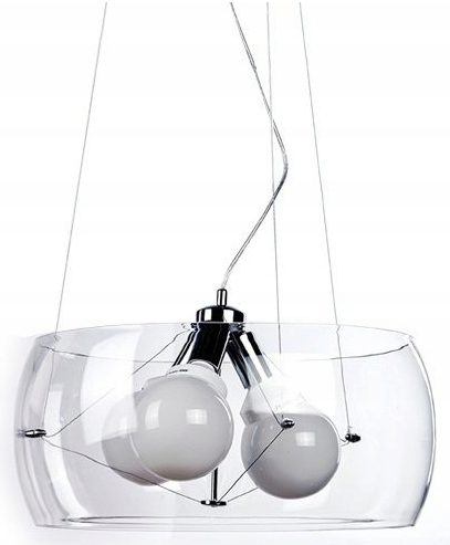 COSMO 2 CHROM/ PRZEZROCZYSTY OPRAWA WISZĄCA 3X E27/ 60W IP20 METAL/ SZKŁO