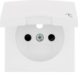 B.KWADRAT MODUŁ BIAŁY PŁYTKA DO GNIAZD 1X Z/U Z KLAPKĄ Z PRZESŁONAMI ONE PLATFORM