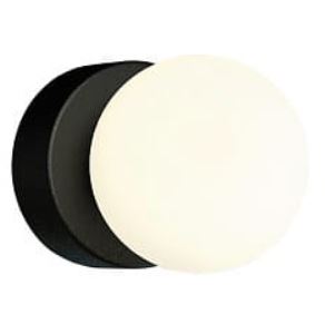 BRAZOS BLACK/WHITE WALL LIGHT NT 1X G9/10W IP44 GLASS/PAINTED STEEL