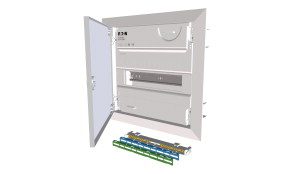 KLV-12UPS-F ROZDZIELNIA PLASTIKOWA PT 12M 1X 12M N+PE IP30 340X360X100 DRZWI PEŁNE METAL BIAŁY