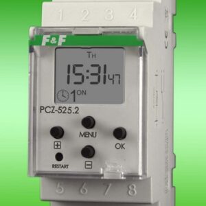 PCZ-525.4 ZEGAR STERUJĄCY 1-KANAŁOWY ASTRONOMICZNY 16A 1P 2M 24-264V AC/DC PRZERWA NOCNA