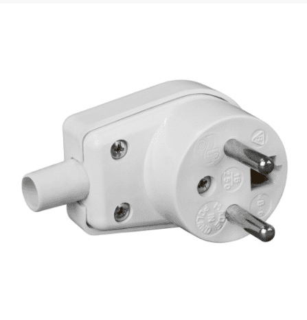 WB-6 WTYCZKA PRZENOŚNA KĄTOWA OKRĄGŁA 1X Z/U 16A BIAŁY