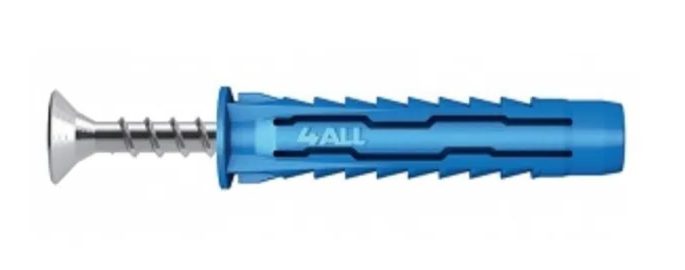 4ALL-05+3530 KOŁEK UNIWERSALNY 4ALL FI 05MM Z WKRĘTEM 3,5X30 MM BLS- 50 SZT RAWLPLUG