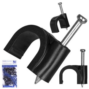 FLOP-10/100 UCHWYT KABLOWY Z GWOŹDZIEM D FI 10MM CZARNY