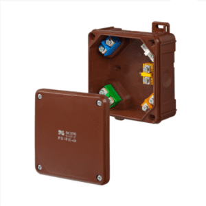 2K PUSZKA INSTALACYJNA NT 98X98X46 IP55/IP65 5X2.5MM2 Z ZACISKAMI BRĄZOWY