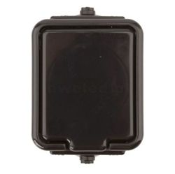 Schneider Electric Cedar, single socket 2P+PE, IP44, black, NT130H05