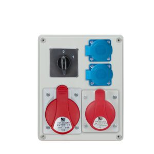 R-BOX 240 ROZDZIELNIA BUDOWLANA 2X 230V 1X 16A/5P 1X 32A/5P WYŁ. 0/1 IP44