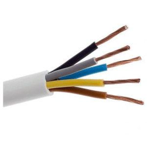 H05VV-F OWY 5X 4.0 ŻO BIAŁY PRZEWÓD OKRĄGŁY MIĘKKI 300/500V DO ODBIORNIKÓW RUCHOMYCH