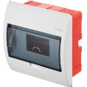 ELEGANT ROZDZIELNIA PLASTIKOWA PT  8M 1X  8M N+PE IP40 IK05 195X195X93 DRZWI DYMNE BIAŁY 0645-10