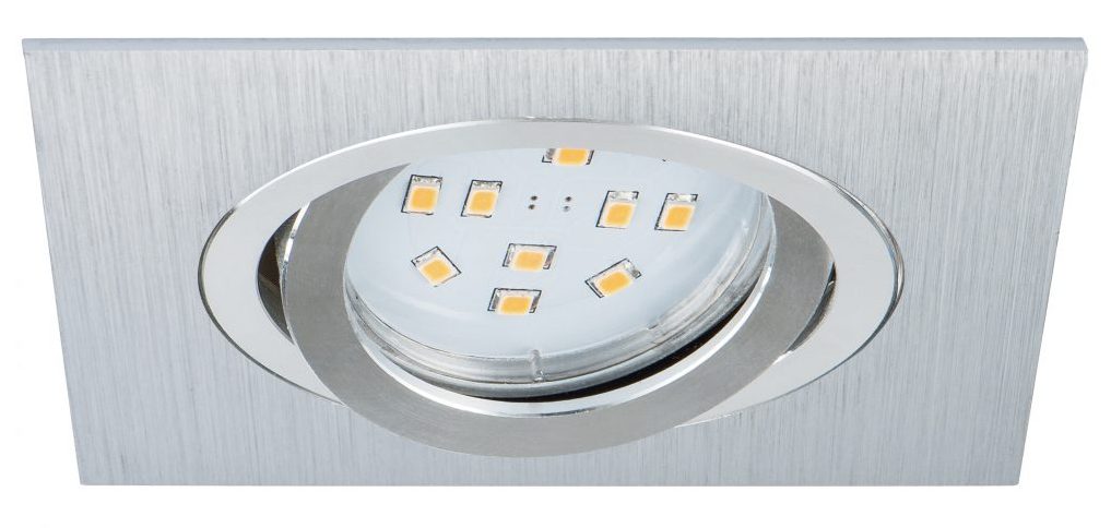 TERNI 1 ALUMINIUM SZCZOTKOWANE OPRAWA SUFITOWA KWADRAT PT 1X GU10/ 5W IP20 ODLEW ALUMINIOWY