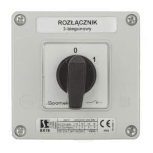 SK16-2.8211OB11 16A 0-1 3P CAM SWITCH 16A 3P OB IP65 BLACK DRIVE