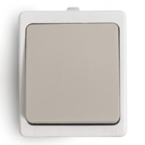 AQUALUX GRAY SWITCH NT 1X 1-POLE IP54 SCREW TERMINALS 10A 250V