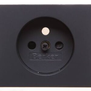 K.1 ANTHRACITE MATTE LACQUERED MODULE SOCKET PLATE 1X S/U WITH SHUTTERS