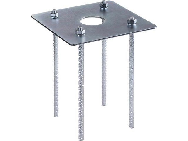 PATHWAY FOUNDATION KIT SILVER MOUNTING ELEMENT FOR PATHWAY LAMP SERIES STEEL