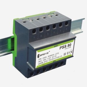 PSS 63N TRANSFORMATOR BEZPIECZEŃSTWA 1F 63VA 230V AC/ 24V AC OBUDOWA TH35 IP20 RDZEŃ KSZTAŁTKOWY EI