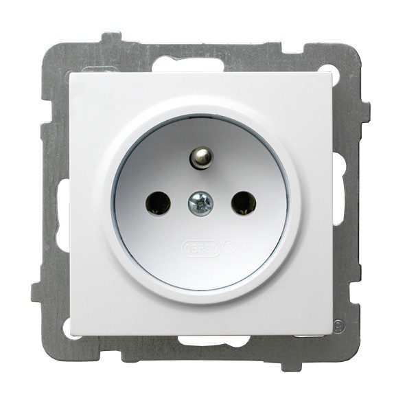 AS MODUŁ BIAŁY GNIAZDO 1X Z/U ZACISKI ŚRUBOWE 16A 250V