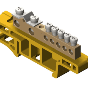 LZ-7/N LISTWA ZACISKOWA 7-TOROWA ŻÓŁTA NA TH35