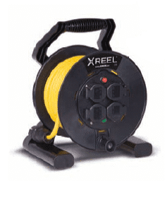 XREEL PRZEDŁUŻACZ BĘBNOWY 4X Z/U 30M IP54 H05RR-F 3X1.5 WTYCZKA GUMOWA 16A+ TERMIK