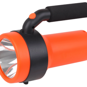 LATARKA RĘCZNA NARAMIENNA LED 3W CW 6500K 300LM IP20 AKUMULATOROWA USB 4 TRYBY PRACY POMARAŃCZOWY