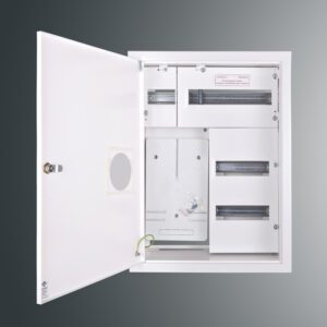 RW-4NNT3F+36SO ROZDZIELNIA METALOWA LICZNIKOWA PT 3F 36M 575X420X220 IP30 DRZWI ZAMEK/SZYBA BIAŁY