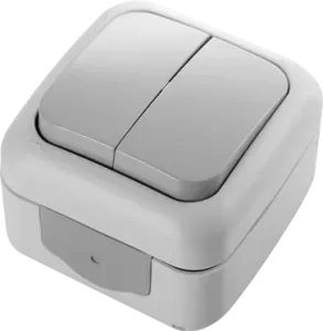 PALMIYE SZARY ŁĄCZNIK NT SERYJNY IP54 2X ZACISKI SPRĘŻYNOWE 10AX 250V