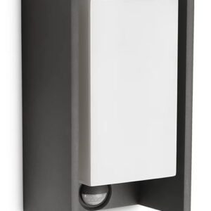 BRIDGE ANTRACYT OPRAWA ŚCIENNA KINKIET Z CZUJNIKIEM RUCHU 1X E27/ 42W ALUMINIUM/ TWORZYWO