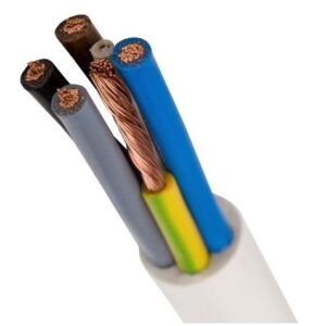 H05VV-F OWY 5X10.0 ŻO BIAŁY PRZEWÓD OKRĄGŁY MIĘKKI 300/500V DO ODBIORNIKÓW RUCHOMYCH BĘBEN