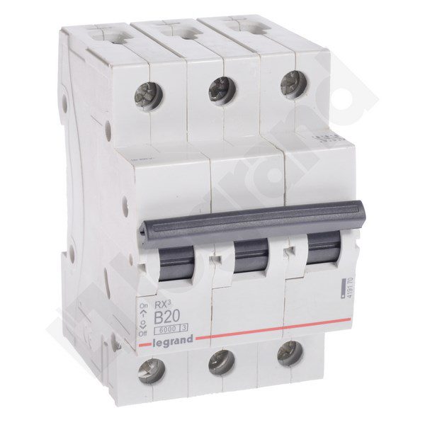 RX3 WYŁĄCZNIK NADPRĄDOWY B 20A 3P 3M 6KA