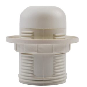 OTE27-01/0/T OPRAWKA PLASTIKOWA KARBOWANA E27 KPL BIAŁY