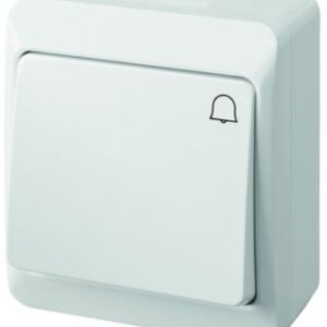 HERMES BIAŁY PRZYCISK NT "DZWONEK" IP44 ZACISKI ŚRUBOWE 10AX 250V