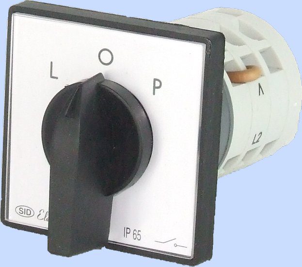 ŁUK E16-42 L-0-P ŁĄCZNIK KRZYWKOWY B/O L-0-P 16A IP65