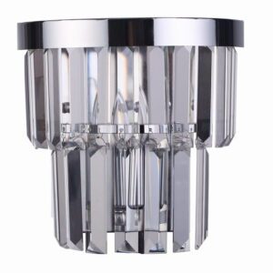 VETRO CHROM/ TRANSPARENTNY OPRAWA ŚCIENNA KINKIET 1X E14/ 60W IP20 SZKŁO/ METAL