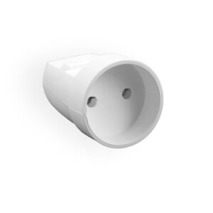 G-1 GNIAZDO PRZENOŚNE OKRĄGŁE 1X B/U BIAŁY