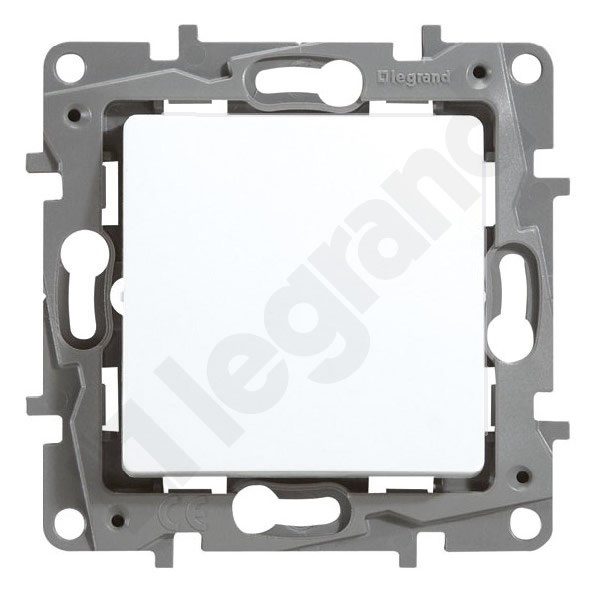 NILOE 2 MODULE WHITE CROSS SWITCH SPRING TERMINALS 10AX 250V