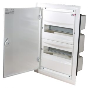 ERP12-2 PLASTIC DISTRIBUTION BOX PT 24M 2X 12M N+PE IP40 IK10 412X288X120 FULL METAL DOOR WHITE DIDO