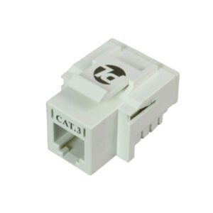 M45 BIAŁY GNIAZDO TELEFONICZNE 1X UAE 4 CAT.3 KEYSTONE