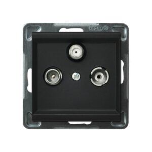 SONATA MODUŁ CZARNY METALIK GNIAZDO RTV-SAT KOŃCOWE 1.5-2DB