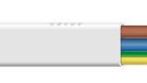 HDHP-J 3X 1.5 ŻO RE BIAŁY PRZEWÓD INSTALACYJNY PŁASKI 450/750V BEZHALOGENOWY 90ST KL.1 BĘBEN B2CA