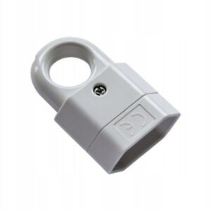 GP2C GNIAZDO PRZENOŚNE PŁASKIE 1X B/U Z UCHWYTEM BIAŁY