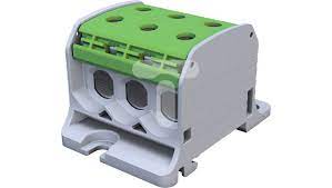 STB  50-3 ZŁĄCZKA SZYNOWA GWINTOWA 3X 6-50MM2 / 4-35MM2 AL/CU 87360 SIMBLOCK ZIELONY