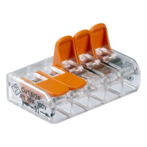 ZŁĄCZKA INSTALACYJNA COMPACT DO WSZYSTKICH RODZAJÓW PRZEWODÓW; TRANSPARENTNA (OPK = BLISTER 8 SZT)