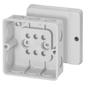 DE 9340 PUSZKA INSTALACYJNA NT 98X98X52 10 DŁAWNIKÓW MEMBRANOWYCH BEZ ZACISKÓW IP55 IK07 SZARY