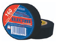 160 19X10 TAŚMA IZOLACYJNA 19MM 10M TKANINOWA CZARNY PROFESJONALNA
