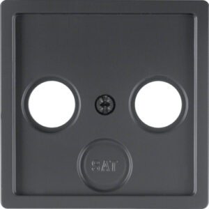 Q.X ANTHRACITE VELVET MODULE RTV-SAT SOCKET PLATE