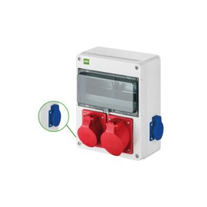 RS ROZDZIELNIA BUDOWLANA 10M 2X 230V 1X 16/5 1X 32/5 IP54 SZARY