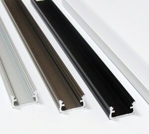 PROFIL LED NT ALUMINIUM SUROWE SREBRNY 1000MM+ KLOSZ MLECZNY SLIM